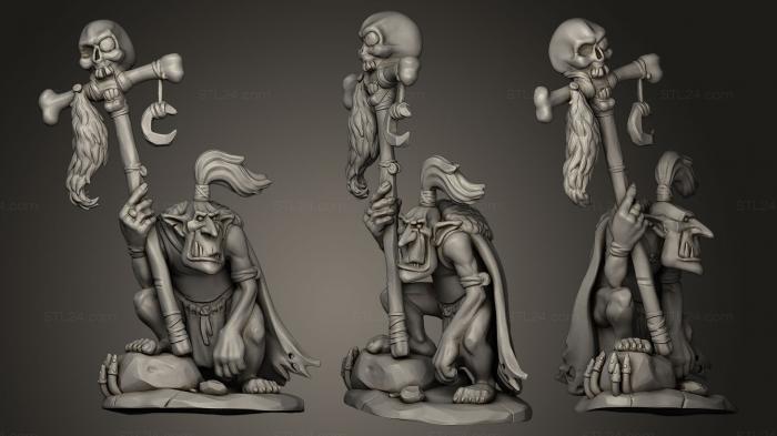 Miscellaneous figurines and statues (Goblin Shaman, STKR_0199) 3D models for cnc